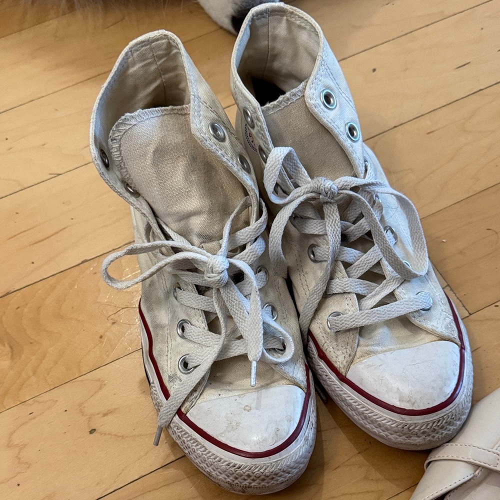Converse White High-Top Sneakers